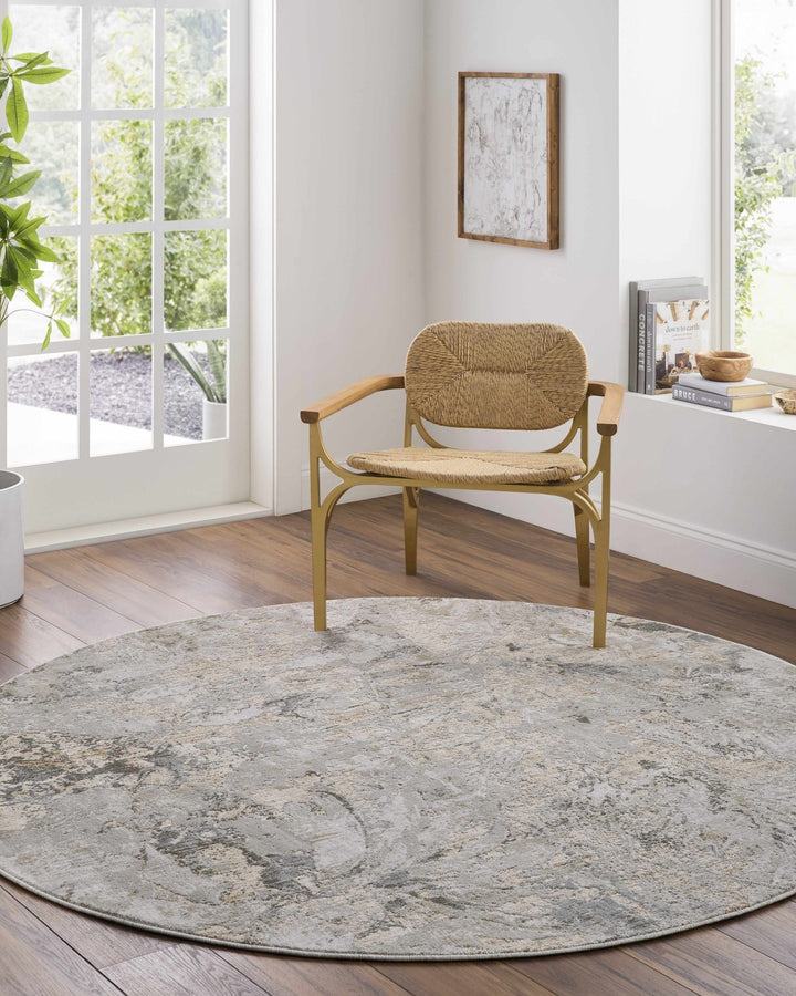 Nurit Modern Floral Design Beige And Gray Area Rug - The Rug Decor