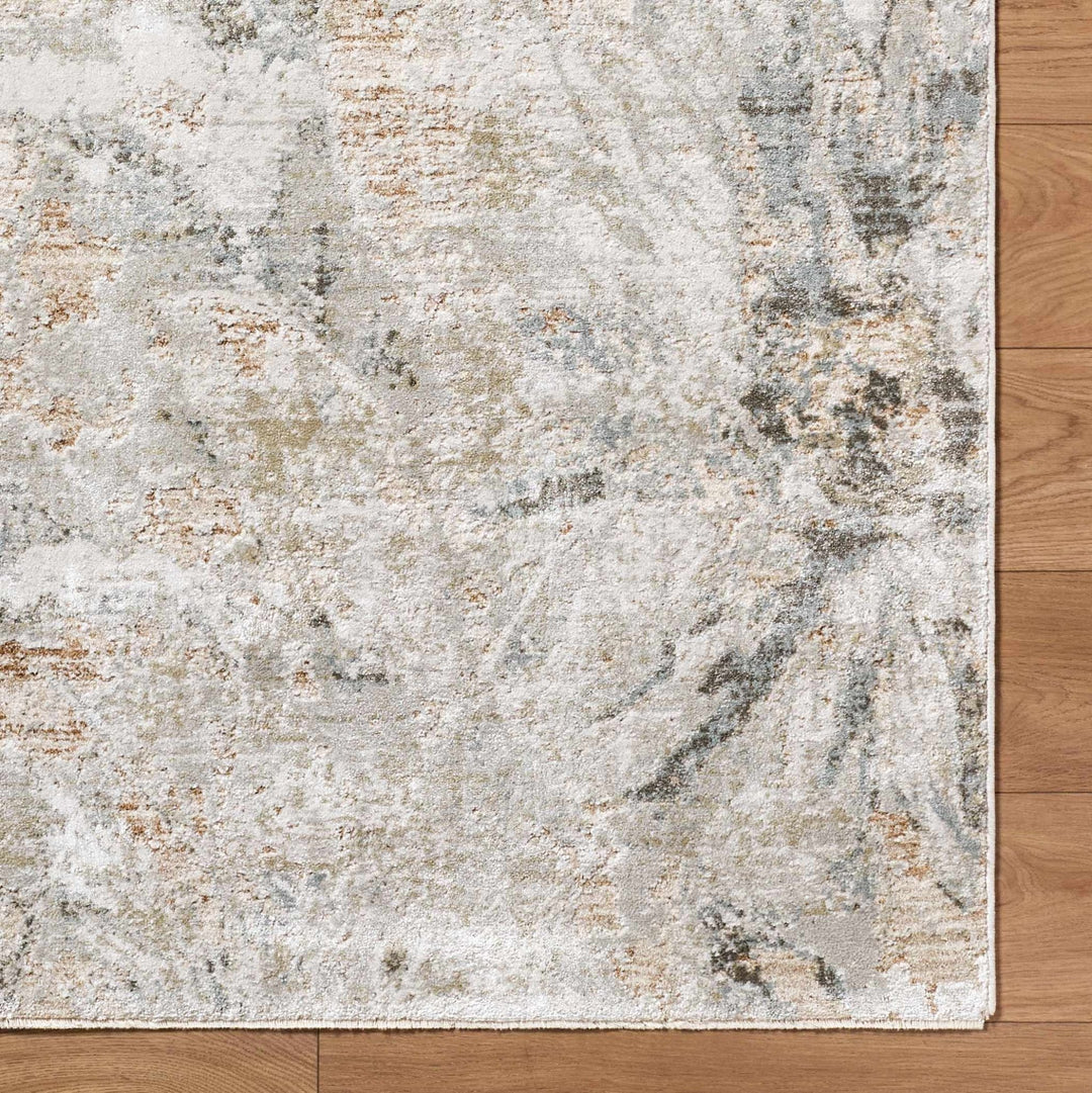 Nurit Modern Floral Design Beige And Gray Area Rug - The Rug Decor