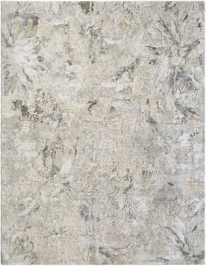 Nurit Modern Floral Design Beige And Gray Area Rug - The Rug Decor