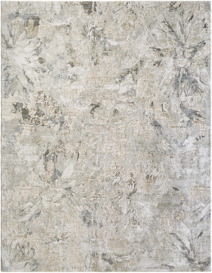 Nurit Modern Floral Design Beige And Gray Area Rug - The Rug Decor