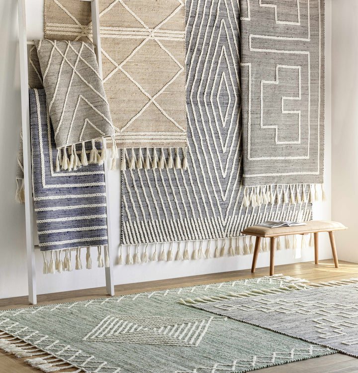 Marbletown Cream And Gray Hand Woven Jute & Wool Rug