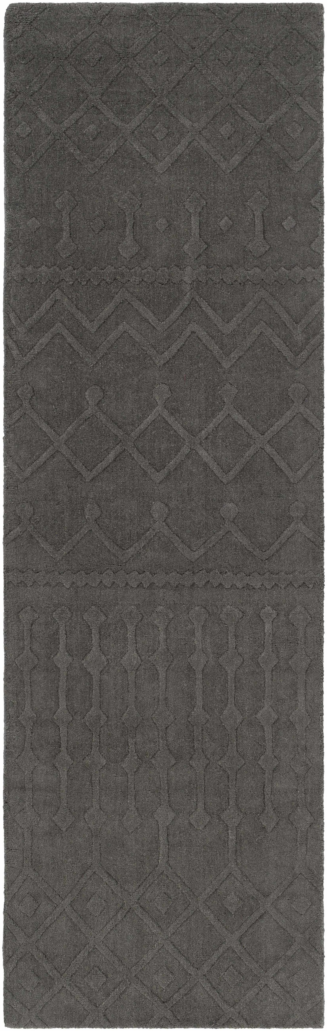 Newtonhill Charcoal Modern Style Hand Loom Area Rug