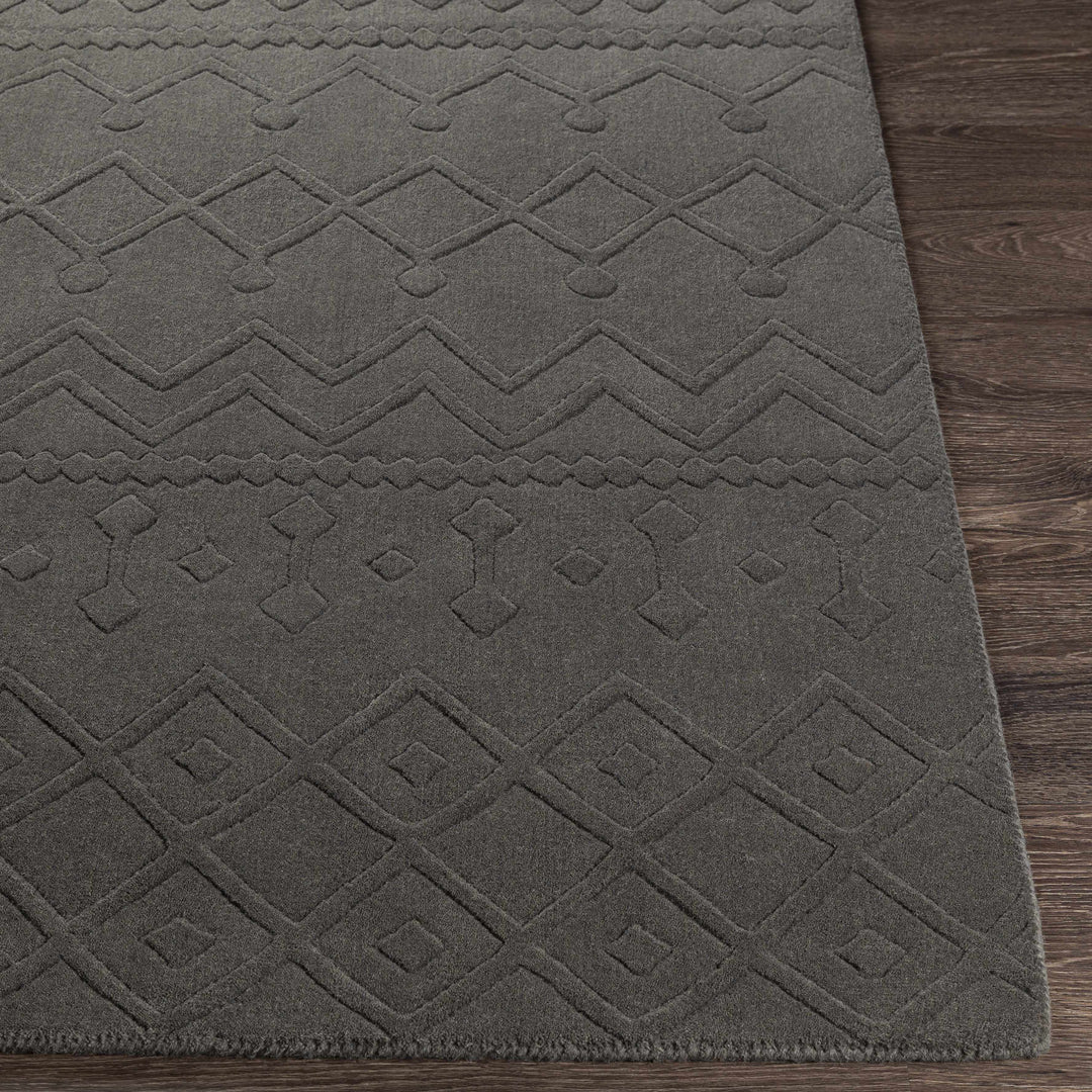 Newtonhill Charcoal Modern Style Hand Loom Area Rug