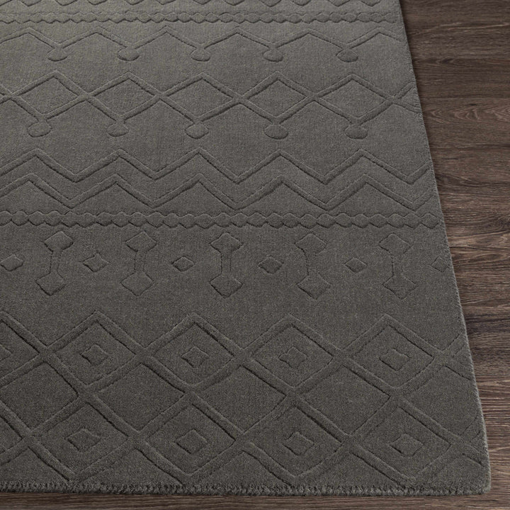 Newtonhill Charcoal Modern Style Hand Loom Area Rug