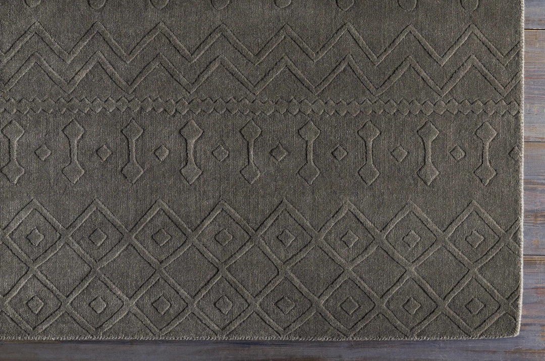 Newtonhill Charcoal Modern Style Hand Loom Area Rug
