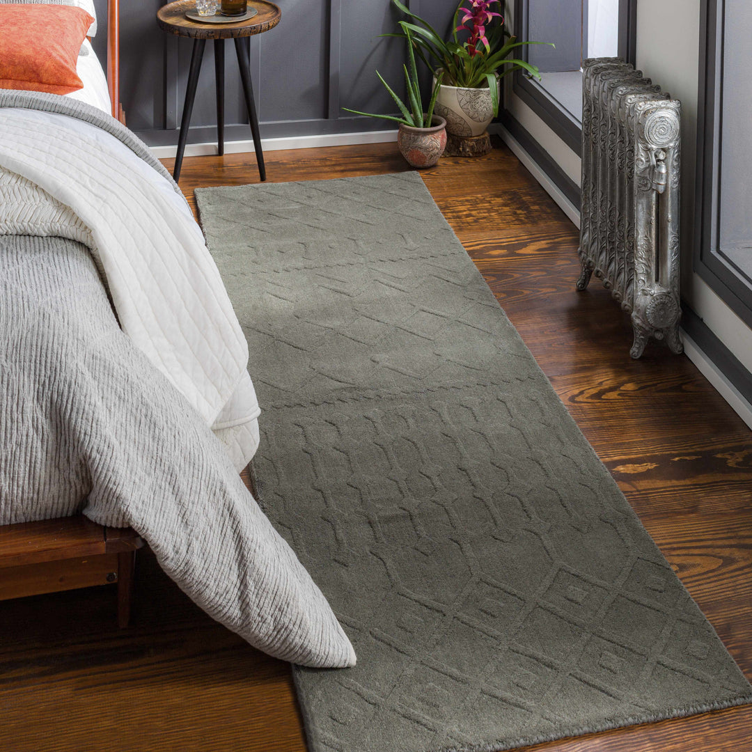 Newtonhill Charcoal Modern Style Hand Loom Area Rug