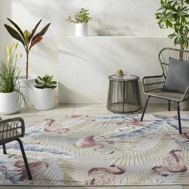Nayan Modern Style Multicolor Outdoor Area Rug
