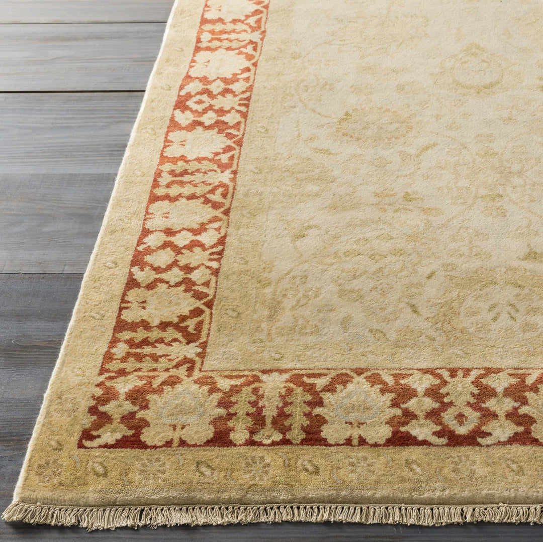 Oakvale Traditional Style Beige And Brown Hand Knotted Area Rug - The Rug Decor