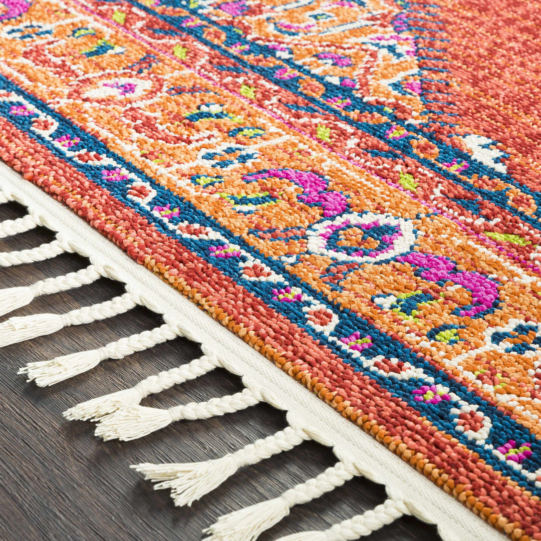 Oban Traditional Style Rust And Pink Area Rug