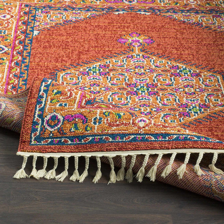 Oban Traditional Style Rust And Pink Area Rug - The Rug Decor