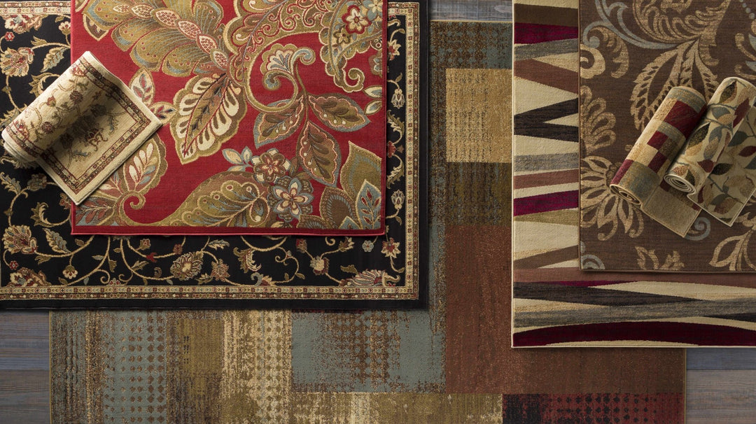 Ober Modern Leaf Pattern Beige And Brown Area Rug - The Rug Decor