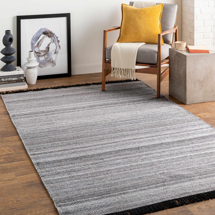 Ocampo Contemporary Ivory And Gray Hand Woven Rug - The Rug Decor