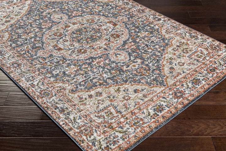 Okiot Traditional Black And Rust Area Rug - The Rug Decor