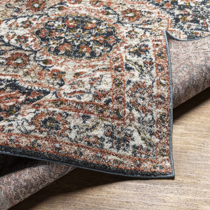Okiot Traditional Black And Rust Area Rug - The Rug Decor