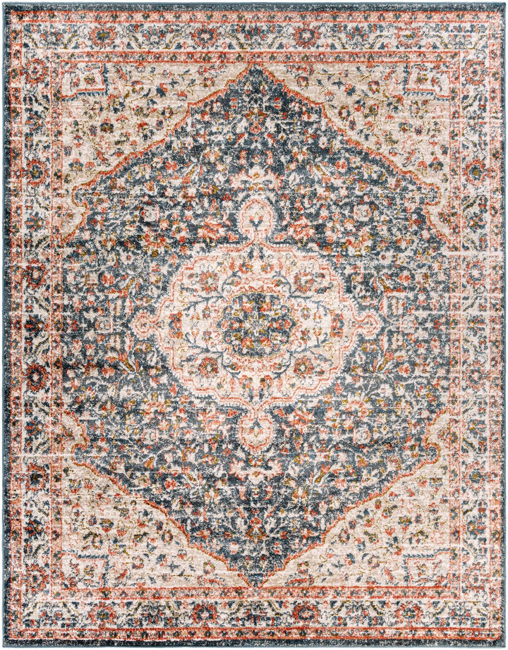 Okiot Traditional Black And Rust Area Rug - The Rug Decor