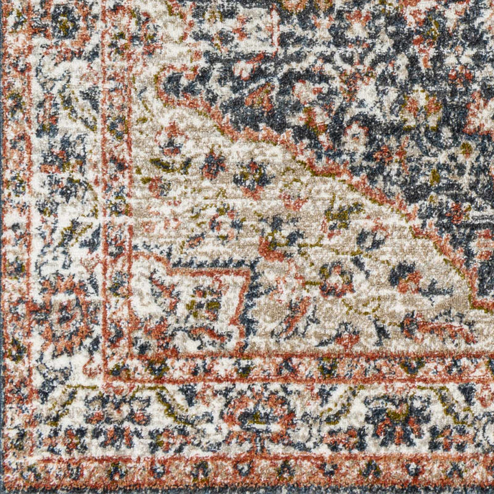 Okiot Traditional Black And Rust Area Rug - The Rug Decor