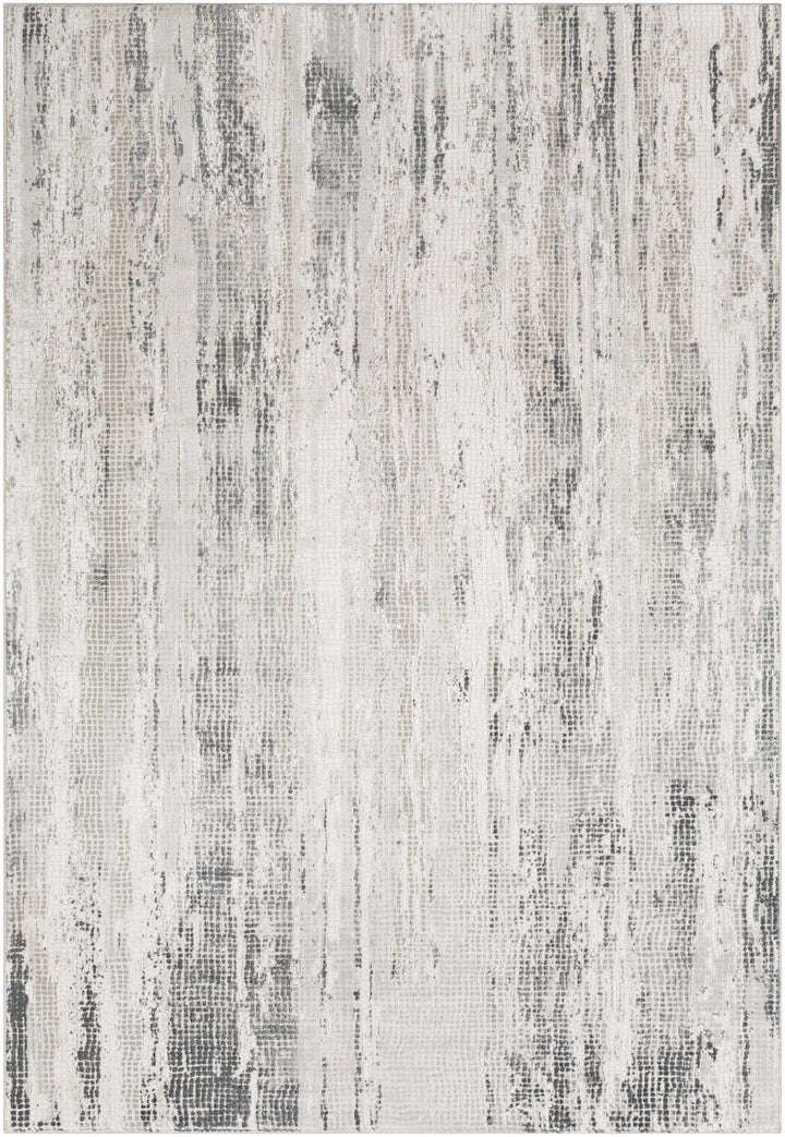 Oklaunion Modern Abstract Design Gray And Ivory Area Rug