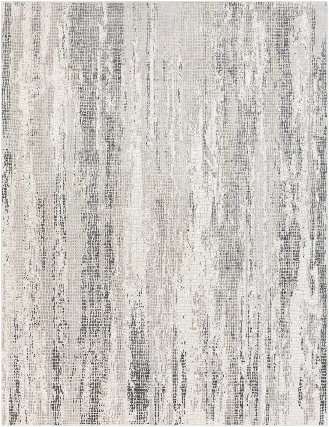 Oklaunion Modern Abstract Design Gray And Ivory Area Rug