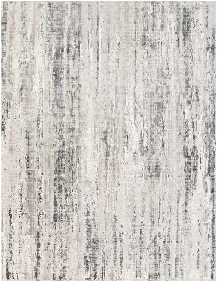 Oklaunion Modern Abstract Design Gray And Ivory Area Rug