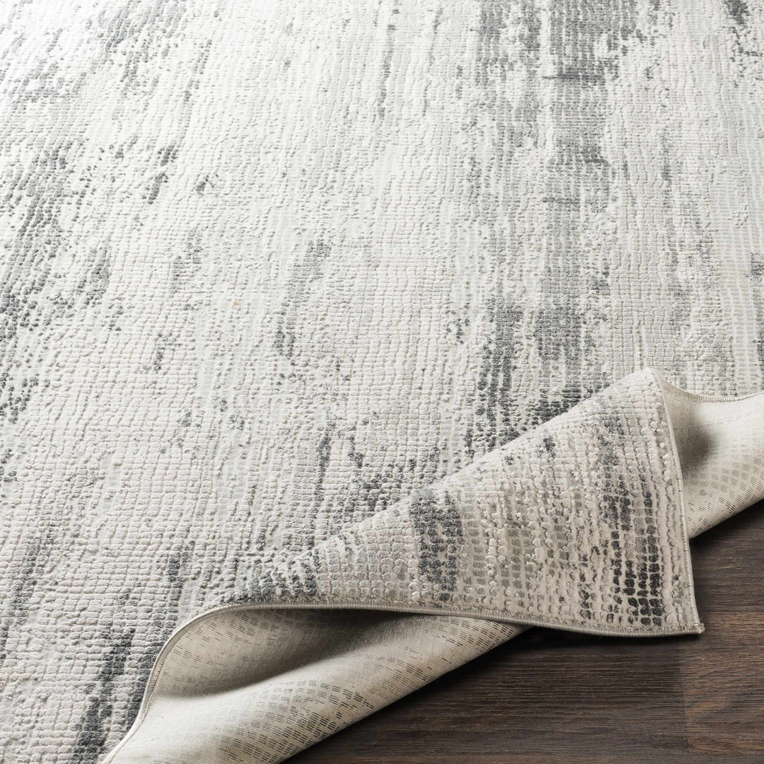 Oklaunion Modern Abstract Design Gray And Ivory Area Rug