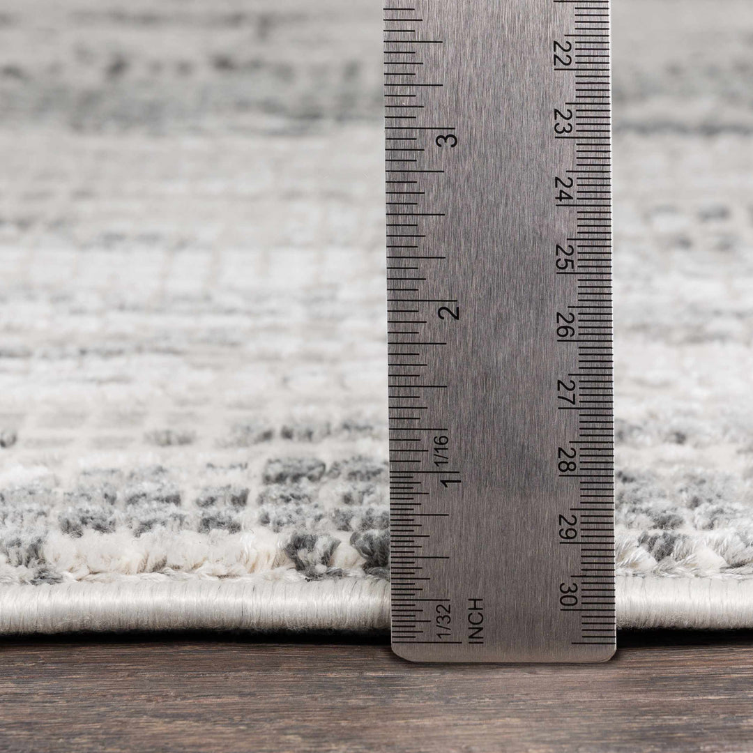 Oklaunion Modern Abstract Design Gray And Ivory Area Rug