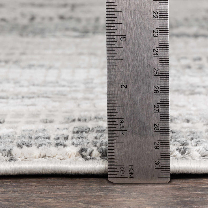 Oklaunion Modern Abstract Design Gray And Ivory Area Rug