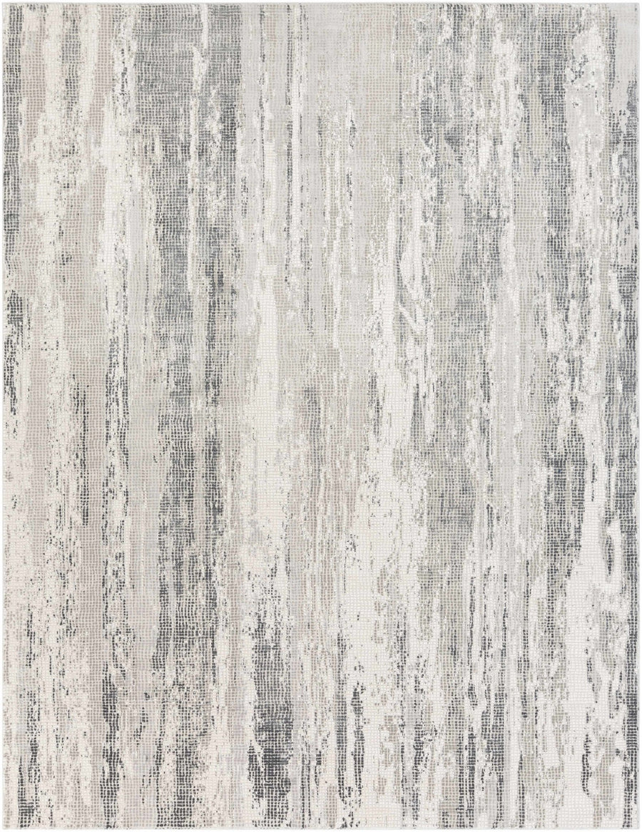 Oklaunion Modern Abstract Design Gray And Ivory Area Rug - The Rug Decor