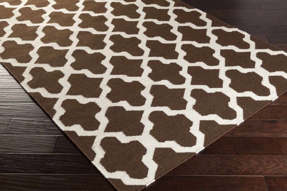 Okoboji Geometrical Brown And Ivory Rug - The Rug Decor
