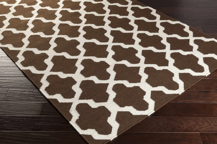 Okoboji Geometrical Brown And Ivory Rug - The Rug Decor