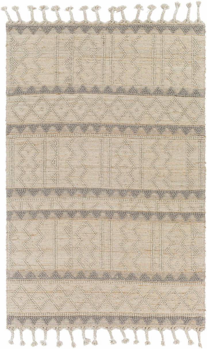 Okurcalar Modern Geometrical Design Beige Hand Woven Area Rug - The Rug Decor