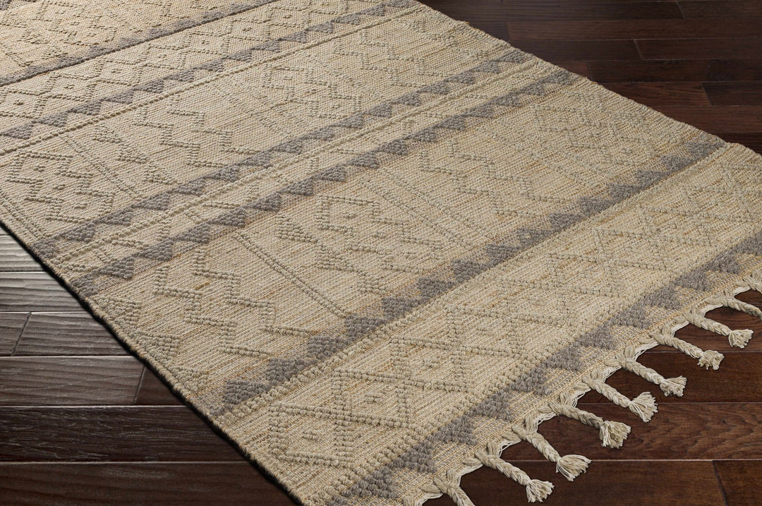 Okurcalar Modern Geometrical Design Beige Hand Woven Area Rug - The Rug Decor