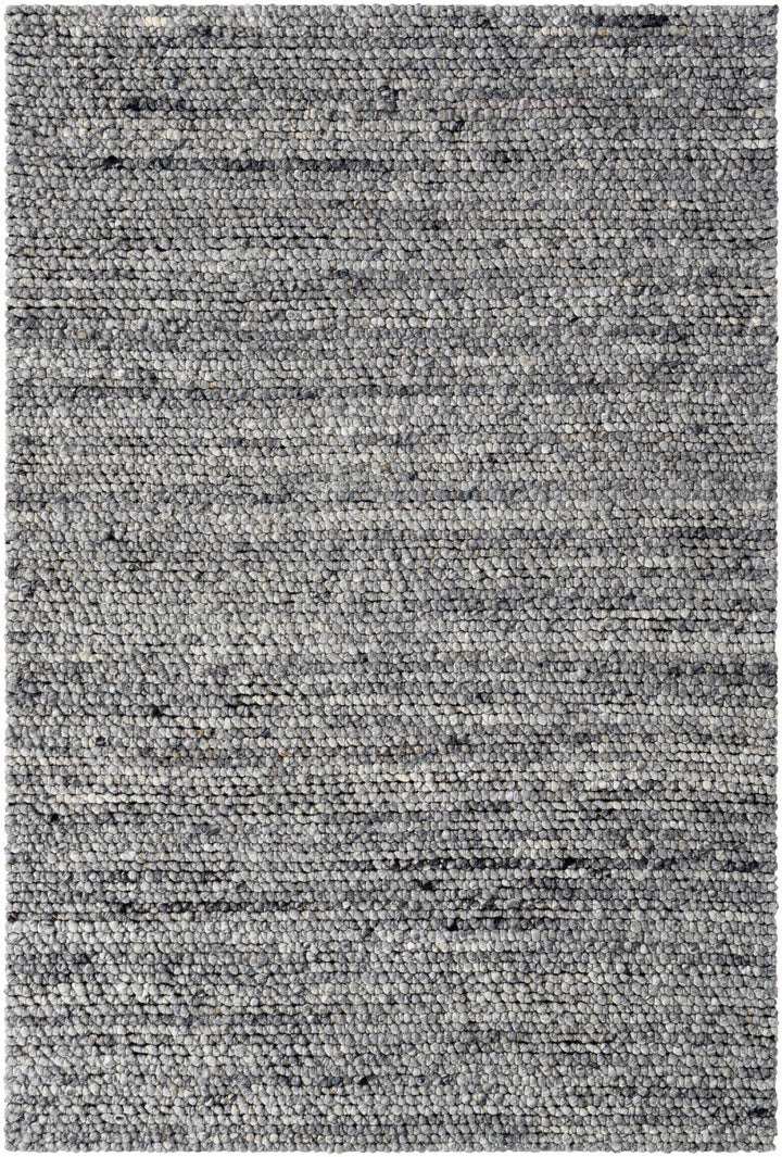 Olisa Contemporary Gray And Ivory Wool Area Rug - The Rug Decor