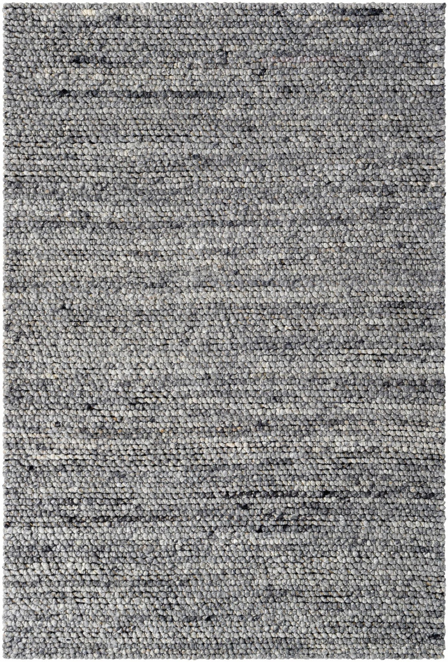 Olisa Contemporary Gray And Ivory Wool Area Rug - The Rug Decor
