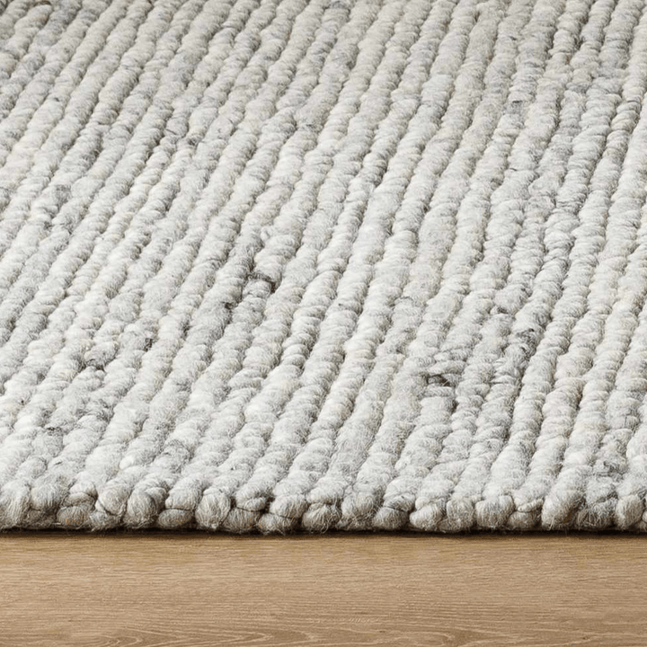 Olisa Contemporary Ivory And Gray Wool Area Rug - The Rug Decor