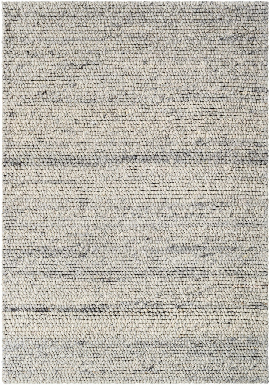 Olisa Contemporary Ivory And Gray Wool Area Rug - The Rug Decor