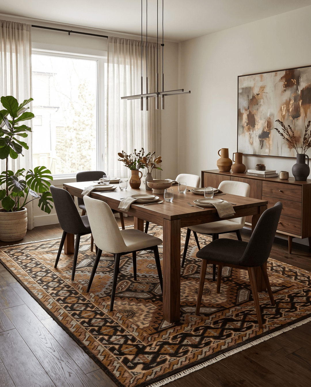 Olive, Gold, Black and Brown Oriental Traditional Hand Knotted Multi Size Wool Area Rug, Living Room and Bedroom Rug - The Rug Decor