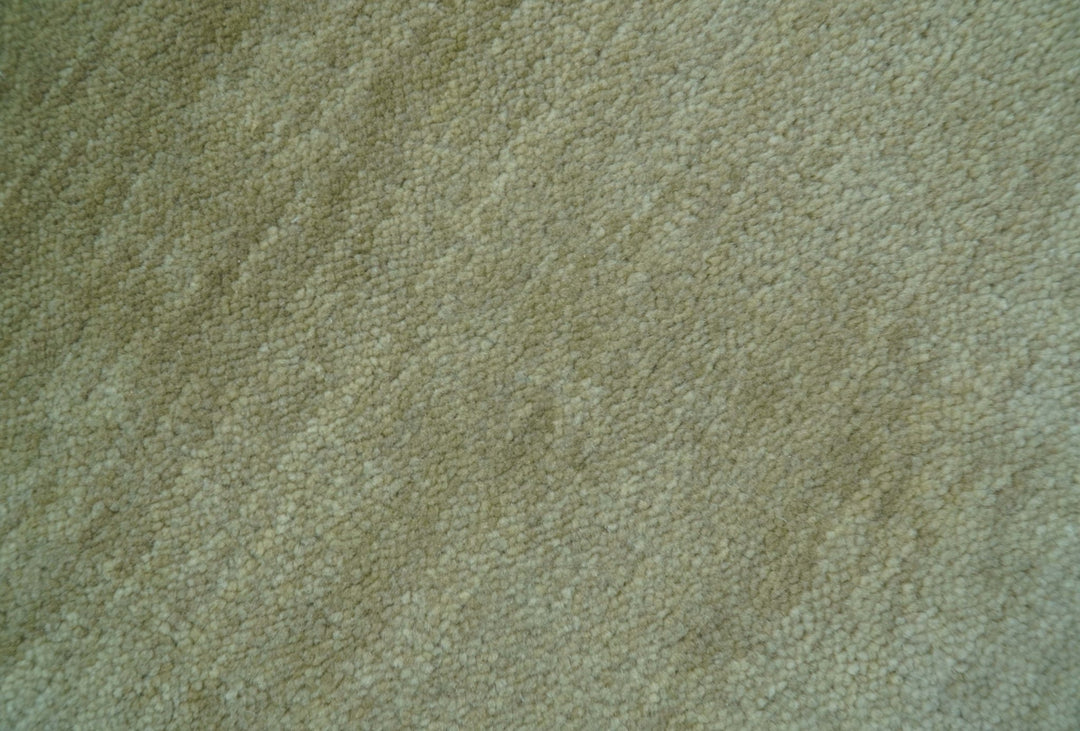 Olive Modern Solid Design Hand Knotted Wool Rug - The Rug Decor