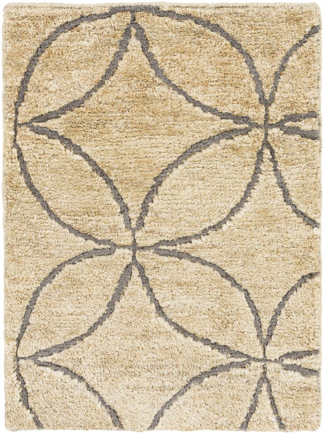 Olivebridge Modern Style Beige And Gray Hand Knotted Area Rug - The Rug Decor