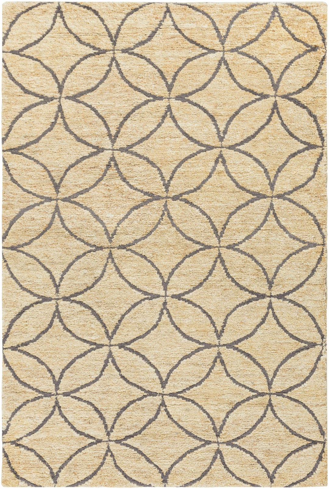 Olivebridge Modern Style Beige And Gray Hand Knotted Area Rug - The Rug Decor