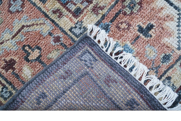 Oliver Traditional Turkish Design Rust And Charcoal Hand Knotted Wool Rug - The Rug Decor