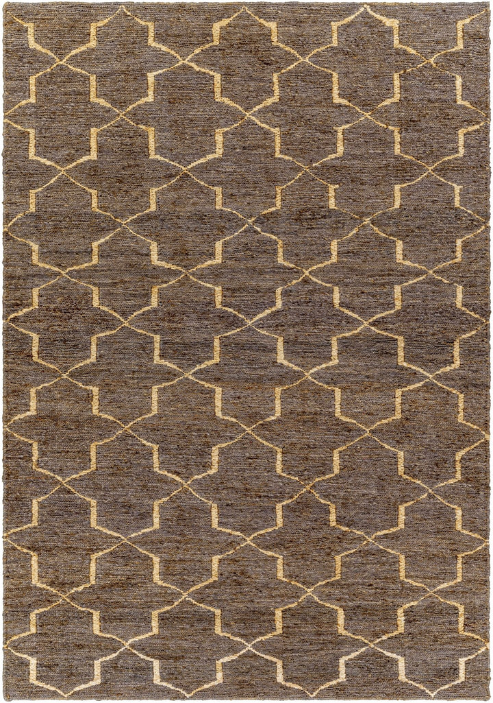 Oltu Contemporary Brown Geometrical Jute Carpet - The Rug Decor