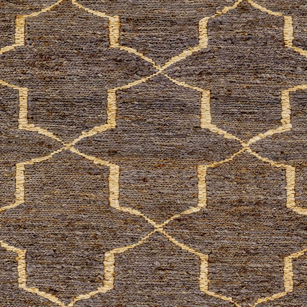 Oltu Contemporary Brown Geometrical Jute Carpet - The Rug Decor
