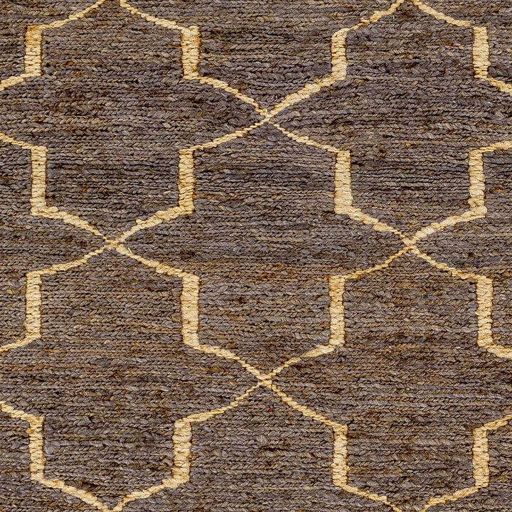 Oltu Contemporary Brown Geometrical Jute Carpet - The Rug Decor