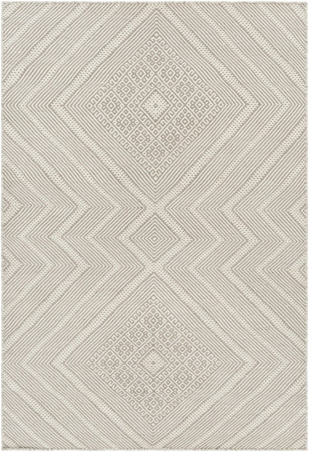 Olur Ivory Modern Geometrical Design Hand Woven Area Rug - The Rug Decor