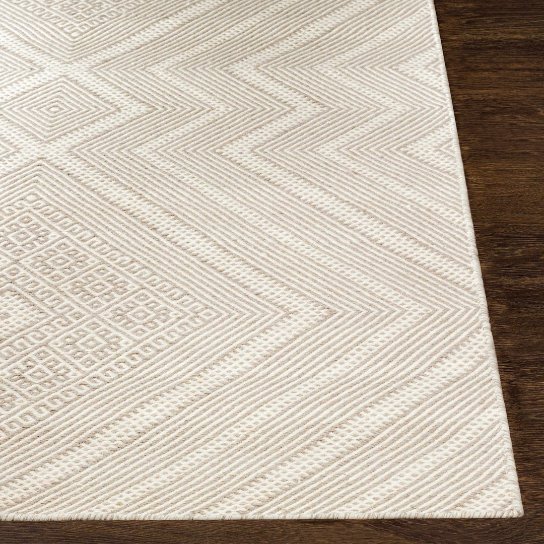 Olur Ivory Modern Geometrical Design Hand Woven Area Rug - The Rug Decor