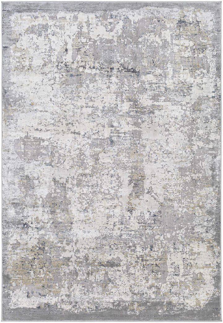 Ooralea Gray And Ivory Modern Abstract Design Area Rug