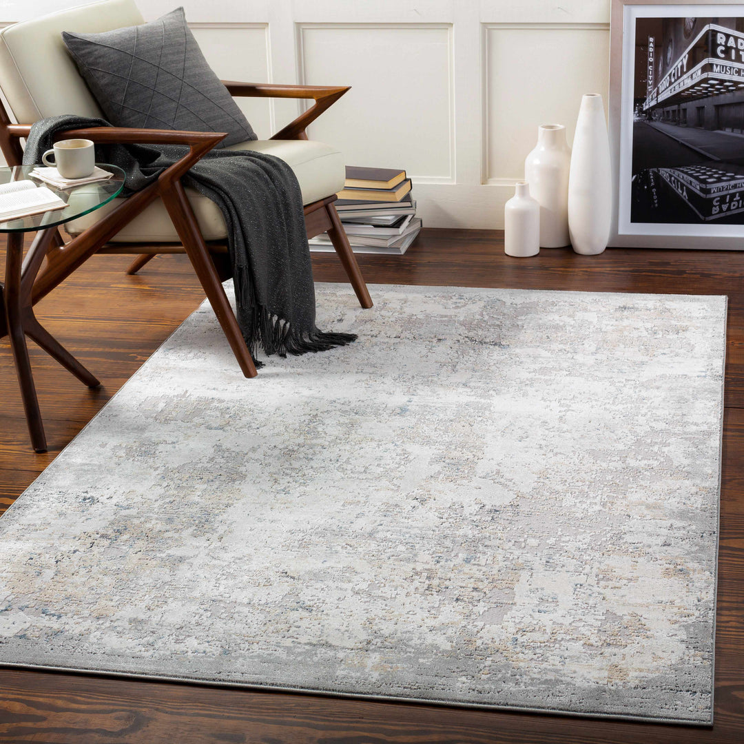 Ooralea Gray And Ivory Modern Abstract Design Area Rug