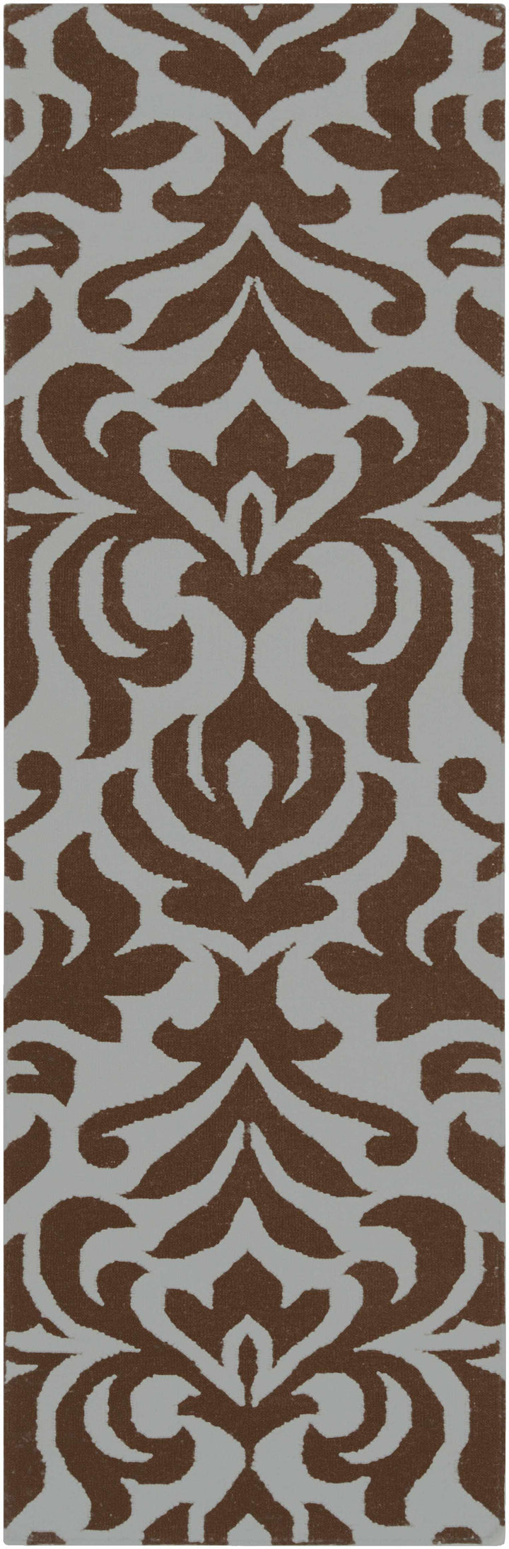 Oppelo Modern Floral Brown And Gray Hand Woven Area Rug