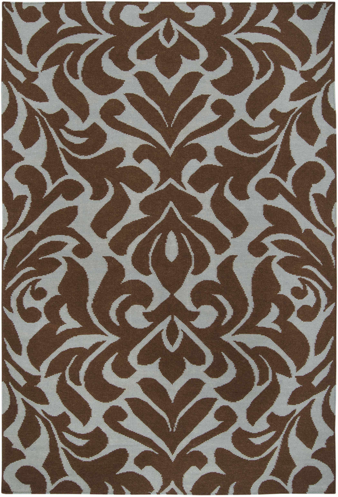 Oppelo Modern Floral Brown And Gray Hand Woven Area Rug