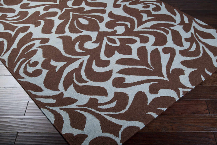 Oppelo Modern Floral Brown And Gray Hand Woven Area Rug